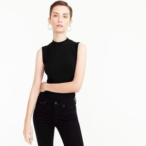 J. Crew Factory Mockneck Tank Top in Black